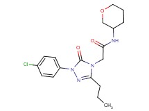 2-[1-(4-chlorophenyl)-5-oxo-3-propyl-1,5-dihydro-4H-1,2,4-triazol-4-yl]-N-(tetrahydro-2H-pyran-3-yl)acetamide