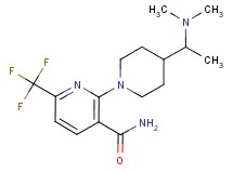 2-{4-[1-(dimethylamino)ethyl]-1-piperidinyl}-6-(trifluoromethyl)nicotinamide