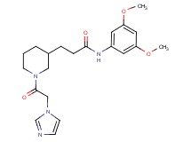 N-(3,5-dimethoxyphenyl)-3-[1-(1H-imidazol-1-ylacetyl)-3-piperidinyl]propanamide