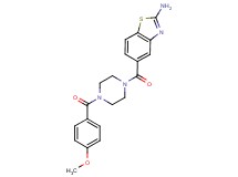 5-{[4-(4-methoxybenzoyl)-1-piperazinyl]carbonyl}-1,3-benzothiazol-2-amine trifluoroacetate