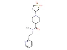 1-(1,1-dioxidotetrahydro-3-thienyl)-N-methyl-N-(2-pyridin-2-ylethyl)piperidine-4-carboxamide