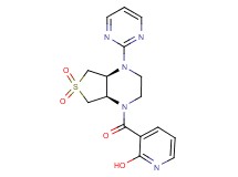 3-{[(4aS*,7aR*)-6,6-dioxido-4-pyrimidin-2-ylhexahydrothieno[3,4-b]pyrazin-1(2H)-yl]carbonyl}pyridin-2-ol