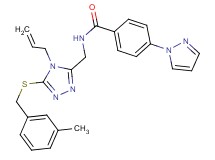 N-({4-allyl-5-[(3-methylbenzyl)thio]-4H-1,2,4-triazol-3-yl}methyl)-4-(1H-pyrazol-1-yl)benzamide