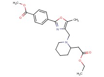 methyl 4-(4-{[2-(2-ethoxy-2-oxoethyl)-1-piperidinyl]methyl}-5-methyl-1,3-oxazol-2-yl)benzoate