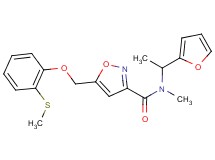 N-[1-(2-furyl)ethyl]-N-methyl-5-{[2-(methylthio)phenoxy]methyl}isoxazole-3-carboxamide