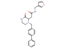 2-[1-(4-biphenylylmethyl)-3-oxo-2-piperazinyl]-N-(3-furylmethyl)acetamide