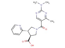 (3S*,4S*)-1-{[2-(dimethylamino)-4-methylpyrimidin-5-yl]carbonyl}-4-pyridin-2-ylpyrrolidine-3-carboxylic acid
