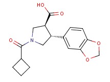 (3S*,4R*)-4-(1,3-benzodioxol-5-yl)-1-(cyclobutylcarbonyl)pyrrolidine-3-carboxylic acid