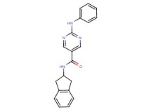 2-anilino-N-(2,3-dihydro-1H-inden-2-yl)-5-pyrimidinecarboxamide