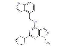 6-cyclopentyl-N-(1H-indol-4-ylmethyl)-1-methyl-1H-pyrazolo[3,4-d]pyrimidin-4-amine