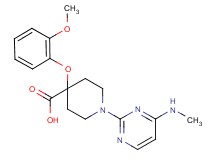 4-(2-methoxyphenoxy)-1-[4-(methylamino)-2-pyrimidinyl]-4-piperidinecarboxylic acid