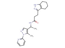 N-[1-(5-methyl-1-pyridin-2-yl-1H-pyrazol-4-yl)ethyl]-3-(4,5,6,7-tetrahydro-1H-indazol-3-yl)propanamide