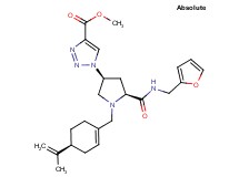 methyl 1-((3S,5S)-5-{[(2-furylmethyl)amino]carbonyl}-1-{[(4S)-4-isopropenyl-1-cyclohexen-1-yl]methyl}-3-pyrrolidinyl)-1H-1,2,3-triazole-4-carboxylate