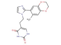 5-{2-[2-(7-methyl-2,3-dihydro-1,4-benzodioxin-6-yl)-1H-imidazol-1-yl]ethyl}pyrimidine-2,4(1H,3H)-dione
