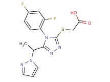 ({4-(2,4-difluorophenyl)-5-[1-(1H-pyrazol-1-yl)ethyl]-4H-1,2,4-triazol-3-yl}thio)acetic acid