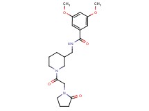 3,5-dimethoxy-N-({1-[(2-oxo-1-pyrrolidinyl)acetyl]-3-piperidinyl}methyl)benzamide