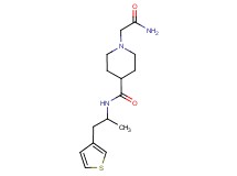 1-(2-amino-2-oxoethyl)-N-[1-methyl-2-(3-thienyl)ethyl]piperidine-4-carboxamide