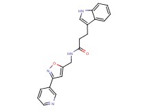 3-(1H-indol-3-yl)-N-[(3-pyridin-3-ylisoxazol-5-yl)methyl]propanamide