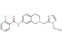 2-chloro-N-{2-[(1-ethyl-1H-imidazol-2-yl)methyl]-1,2,3,4-tetrahydro-7-isoquinolinyl}benzamide