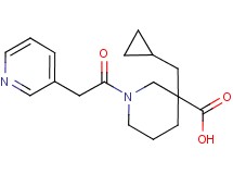 3-(cyclopropylmethyl)-1-(3-pyridinylacetyl)-3-piperidinecarboxylic acid