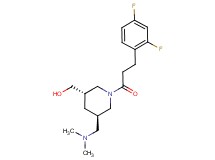 {(3S*,5R*)-1-[3-(2,4-difluorophenyl)propanoyl]-5-[(dimethylamino)methyl]piperidin-3-yl}methanol