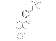2-methyl-4-[3-({2-[2-(1H-pyrazol-1-yl)ethyl]-1-piperidinyl}carbonyl)phenyl]-2-butanol