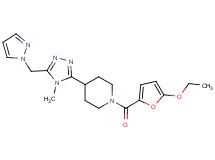 1-(5-ethoxy-2-furoyl)-4-[4-methyl-5-(1H-pyrazol-1-ylmethyl)-4H-1,2,4-triazol-3-yl]piperidine