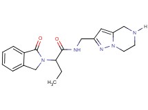 2-(1-oxo-1,3-dihydro-2H-isoindol-2-yl)-N-(4,5,6,7-tetrahydropyrazolo[1,5-a]pyrazin-2-ylmethyl)butanamide hydrochloride
