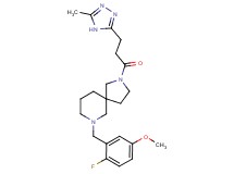 7-(2-fluoro-5-methoxybenzyl)-2-[3-(5-methyl-4H-1,2,4-triazol-3-yl)propanoyl]-2,7-diazaspiro[4.5]decane