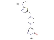 5-(4-{[2-(dimethylamino)-1,3-thiazol-5-yl]methyl}-1-piperazinyl)-2-methyl-3(2H)-pyridazinone