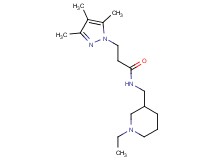 N-[(1-ethylpiperidin-3-yl)methyl]-3-(3,4,5-trimethyl-1H-pyrazol-1-yl)propanamide