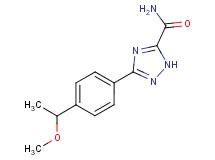 3-[4-(1-methoxyethyl)phenyl]-1H-1,2,4-triazole-5-carboxamide