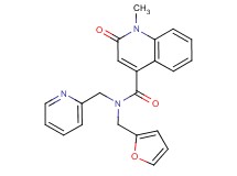 N-(2-furylmethyl)-1-methyl-2-oxo-N-(pyridin-2-ylmethyl)-1,2-dihydroquinoline-4-carboxamide
