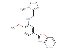 (2-methoxy-5-[1,3]oxazolo[4,5-b]pyridin-2-ylphenyl)[(1-methyl-1H-imidazol-2-yl)methyl]amine