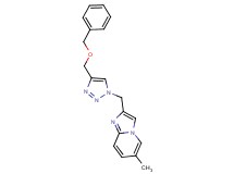 2-({4-[(benzyloxy)methyl]-1H-1,2,3-triazol-1-yl}methyl)-6-methylimidazo[1,2-a]pyridine