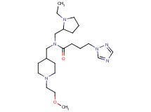 N-[(1-ethyl-2-pyrrolidinyl)methyl]-N-{[1-(2-methoxyethyl)-4-piperidinyl]methyl}-4-(1H-1,2,4-triazol-1-yl)butanamide