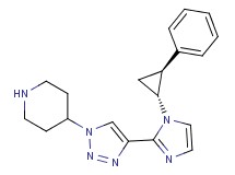 4-(4-{1-[rel-(1R,2S)-2-phenylcyclopropyl]-1H-imidazol-2-yl}-1H-1,2,3-triazol-1-yl)piperidine hydrochloride