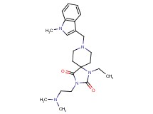 3-[2-(dimethylamino)ethyl]-1-ethyl-8-[(1-methyl-1H-indol-3-yl)methyl]-1,3,8-triazaspiro[4.5]decane-2,4-dione