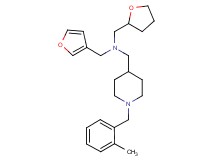 (3-furylmethyl){[1-(2-methylbenzyl)-4-piperidinyl]methyl}(tetrahydro-2-furanylmethyl)amine