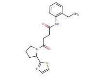 N-(2-ethylphenyl)-4-oxo-4-[2-(1,3-thiazol-2-yl)-1-pyrrolidinyl]butanamide