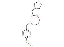4-{[2-(methylthio)pyrimidin-5-yl]methyl}-2-(pyrrolidin-1-ylmethyl)-1,4-oxazepane