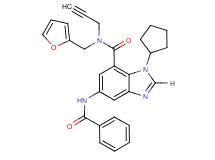 5-(benzoylamino)-1-cyclopentyl-N-(2-furylmethyl)-N-2-propyn-1-yl-1H-benzimidazole-7-carboxamide
