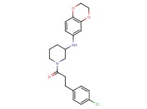 1-[3-(4-chlorophenyl)propanoyl]-N-(2,3-dihydro-1,4-benzodioxin-6-yl)-3-piperidinamine