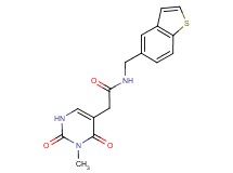 N-(1-benzothien-5-ylmethyl)-2-(3-methyl-2,4-dioxo-1,2,3,4-tetrahydropyrimidin-5-yl)acetamide
