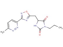 5-{[3-(6-methyl-3-pyridazinyl)-1,2,4-oxadiazol-5-yl]methyl}-3-propyl-2,4-imidazolidinedione