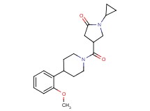 1-cyclopropyl-4-{[4-(2-methoxyphenyl)-1-piperidinyl]carbonyl}-2-pyrrolidinone