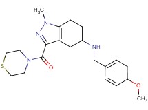 N-(4-methoxybenzyl)-1-methyl-3-(4-thiomorpholinylcarbonyl)-4,5,6,7-tetrahydro-1H-indazol-5-amine