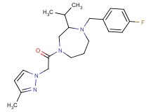 1-(4-fluorobenzyl)-2-isopropyl-4-[(3-methyl-1H-pyrazol-1-yl)acetyl]-1,4-diazepane