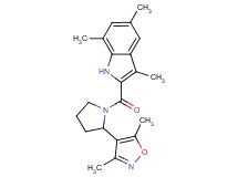 2-{[2-(3,5-dimethyl-4-isoxazolyl)-1-pyrrolidinyl]carbonyl}-3,5,7-trimethyl-1H-indole