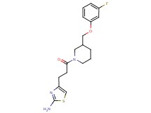 4-(3-{3-[(3-fluorophenoxy)methyl]-1-piperidinyl}-3-oxopropyl)-1,3-thiazol-2-amine